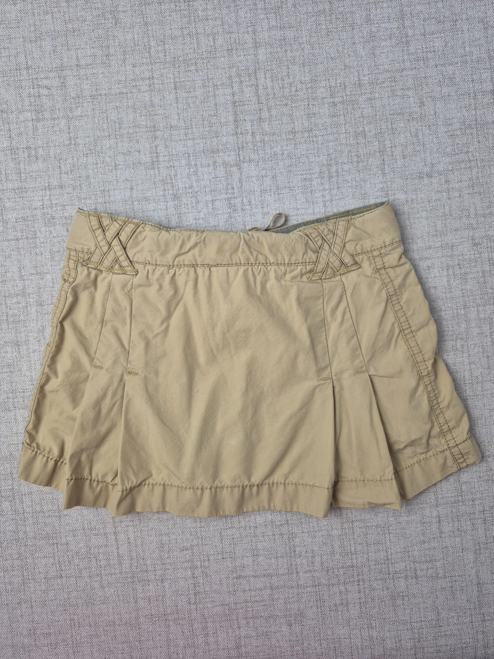 Vintage Y2K GAP Kids Khaki Cargo Skort Size 4 Pleated Mini Skirt 2005